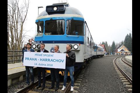 A direct service between Praha and the resort of Harrachov was introduced by ČD on April 14.